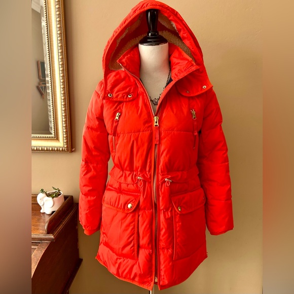 J Crew Chateau Puffer Jacket Primaloft Signature Parka Winter Coat Red Size XSP - Picture 4 of 16